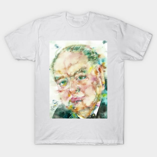 WINSTON CHURCHILL - watercolor portrait .4 T-Shirt by lautir